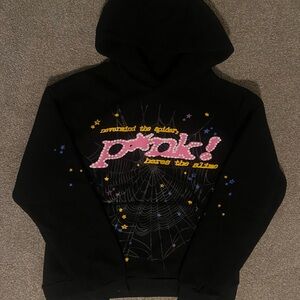 Pink Spider Graphic Hoodie